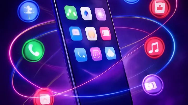 9666BAT COM Sleek smartphone floating in space